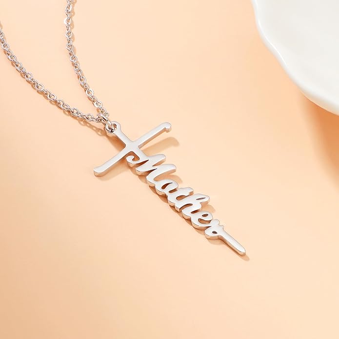 Lcherry Faith Cross Pendant Necklace for Women Religious Christian Jewelry Mother's Day Gifts for Women