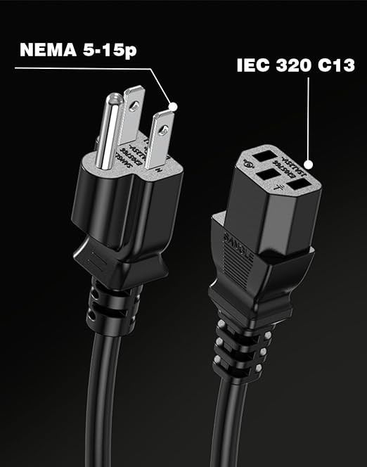 Ancable Power Station Charging Cable 12FT, 14AWG Fast Charging Cable Compatible with Ecoflow Delta/River Series, Bluetti EB3A, Anker 757/767, 125Volt 15A Universal AC Power Cord
