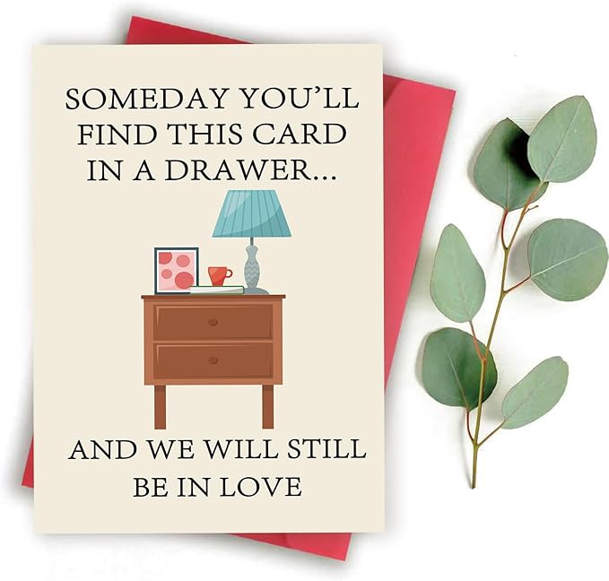 Romantic Fathers Day Card Gifts for Husband Boyfriend Fiance, Funny Father's Day Card from Wife Girlfriend Fiancee, Happy Fathers Day Decorations