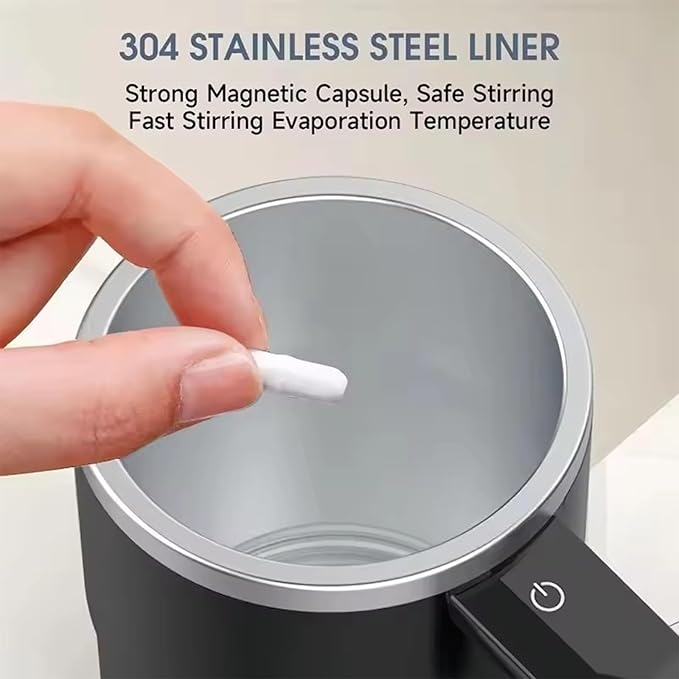 Taza Inteligente Para Cafe, Intelligent Coffee Cup with Lid, Automatic Magnetic Stirring Coffee Mug, Rechargeable Self Mixing Mug with LED Display Temperature for Milk Tea, Office Household(Pink)