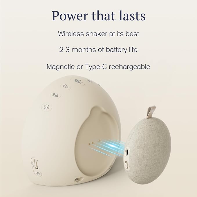 ANJANK Extra Loud Alarm Clock with Wireless Bed Shaker, Vibrating Dual Alarm with Light Wake Up for Heavy Sleepers & Hearing Impaired, 9-Color Night Light, 8 Sounds, 0-100% Dimmer, USB Charger