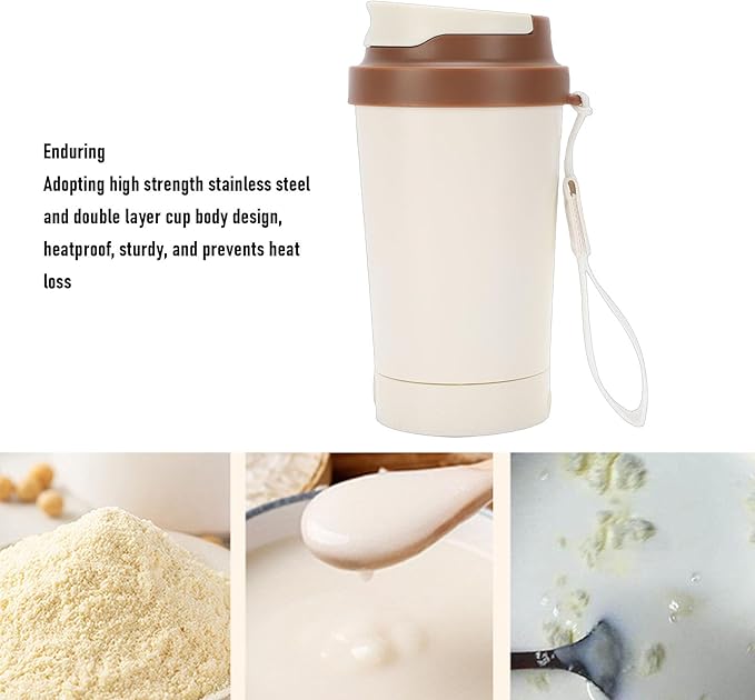 Self Stirring Coffee Mug with Lid, Magnetic Electric Auto Mixing Stainless Steel Cup for Coffee, Milk, Cocoa, Beverages, Travel Auto Stir Coffee Cup, Detachable