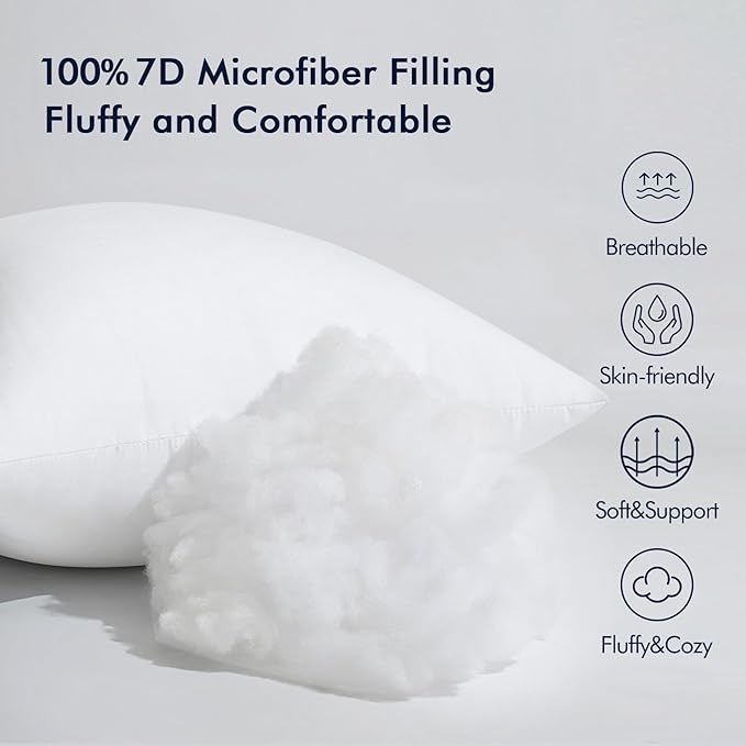 MIULEE Throw Pillow Insert Premium Pillow Stuffer Sham Rectangle Form for Decorative Cushion Bed Couch Sofa 14x32 Inch