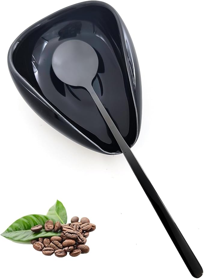 Ture Small Mini Ceramic Spoon Rest: Coffee Teaspoon & Bar Spoon Holder Kit, Black & Black (sic) - Coffee Bar Accessories