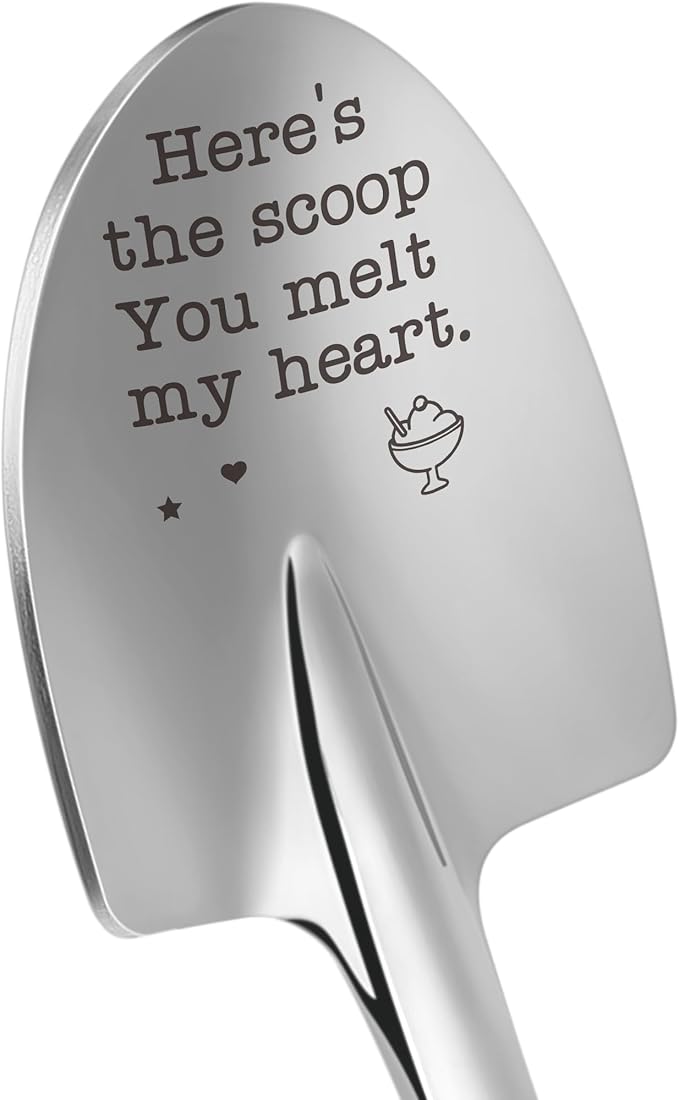 Funny Gag Ice Cream Shovel for Him Men Birthday Fathers Day Husband Dad, Easter Basket Stuffer for Ice Cream Lovers Boyfriend Girlfriend Wife Anniversary Mothers Day Ideas
