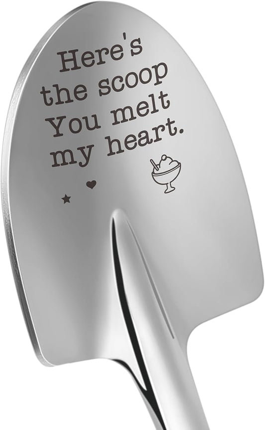 Funny Gag Ice Cream Shovel for Him Men Birthday Fathers Day Husband Dad, Easter Basket Stuffer for Ice Cream Lovers Boyfriend Girlfriend Wife Anniversary Mothers Day Ideas