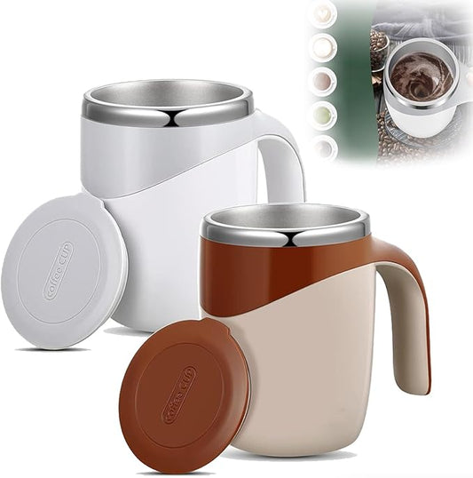 Automatic Magnetic Stirring Coffee Mug, Automatic Coffee Stir Cup, Self Stir Coffee Mug, Self Stirring Coffee Mug, Auto Stirring Coffee Mu (2PcsB)