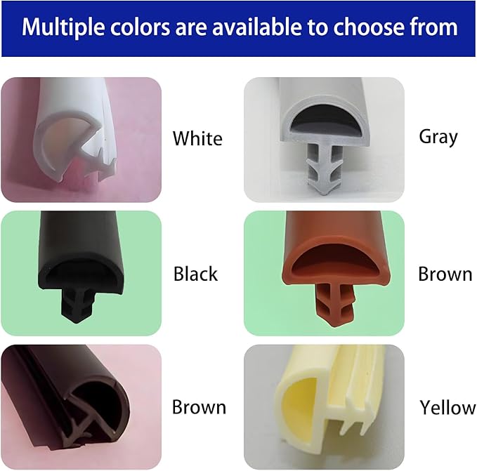 Window Seal Strip Weather Stripping for Windows and Doors Draft Blocker Soundproof Insulation Weatherproofing Easy to Install 8mm-Reddish-Brown 10m