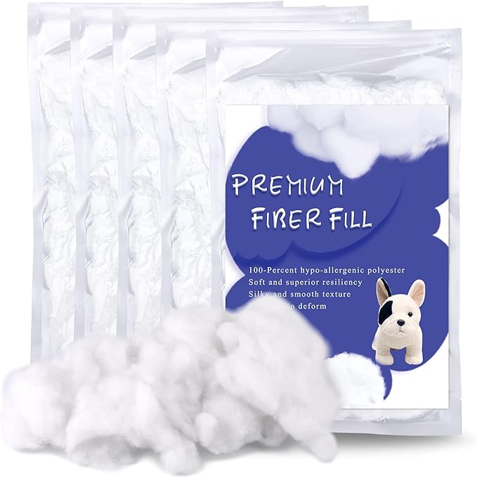 BUTUZE 24.7oz Premium Polyester Fiber Fill, Polyfill Stuffing High Resilience Fiberfill Stuffing for Craft, Crochet Stuffing, Cotton Stuffing Part Pillow Comforter DIY, Recyclable