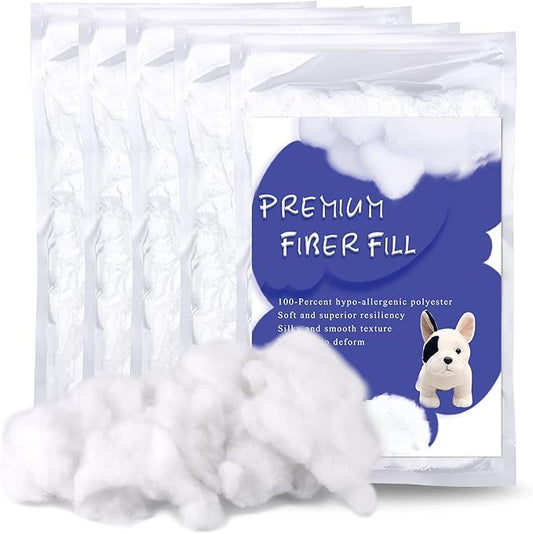 BUTUZE 24.7oz Premium Polyester Fiber Fill, Polyfill Stuffing High Resilience Fiberfill Stuffing for Craft, Crochet Stuffing, Cotton Stuffing Part Pillow Comforter DIY, Recyclable