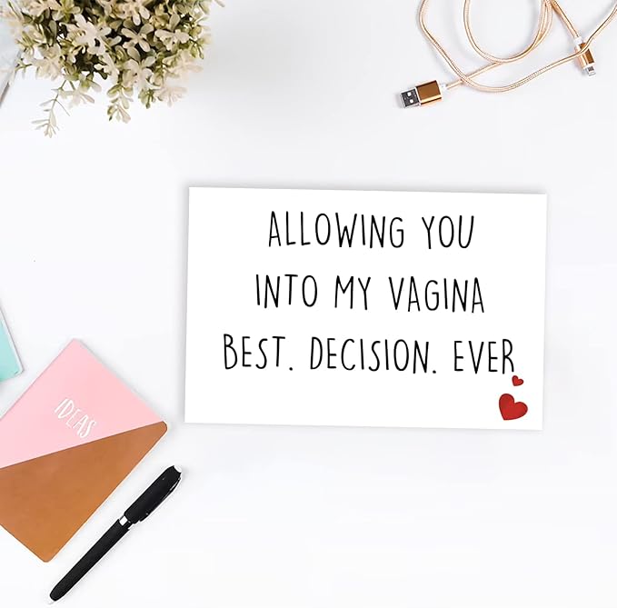 Naughty Father s Day Cards Gifts for Husband, Romantic First Father Day Card from Wife, Dirty Fathers Day Gift from Girlfriend, Anniversary Card, Valentine'S Day Card