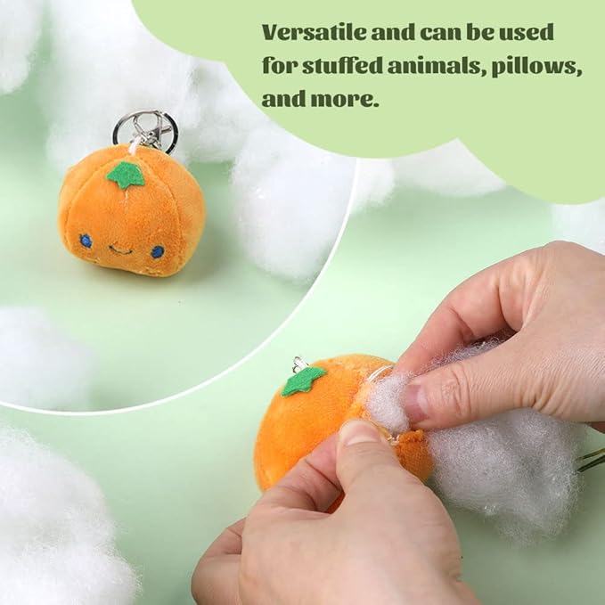 BUTUZE 300g/10.5oz Polyfill Stuffing Fiber Fill, (2.1oz-4.4lb) White Premium Fiberfill Stuffing for Craft, High Resilience Crochet Stuffing, Stuffing for Stuffed Animals, Cotton Batting, Recyclable