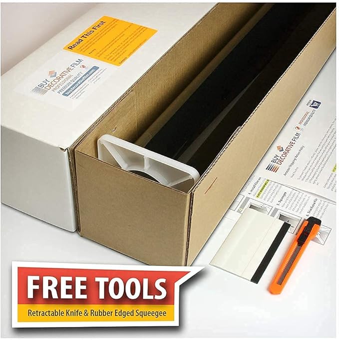 BDF NA05 Window Film Daytime Privacy and Sun Control Natural Black 5 (Very Dark) - 60in X 24ft