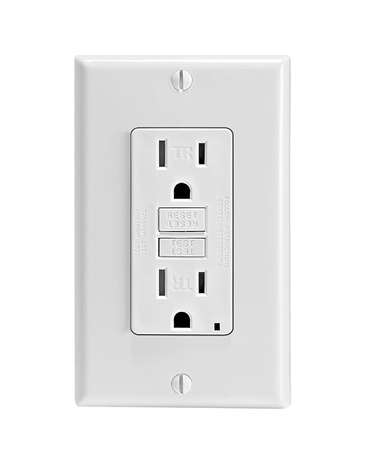 Leviton Smartest Self-Test SmartlockPro Slim GFCI Tamper-Resistant Receptacle with LED Indicator,GFTR1-3W,White,3 Count (Pack of 5)