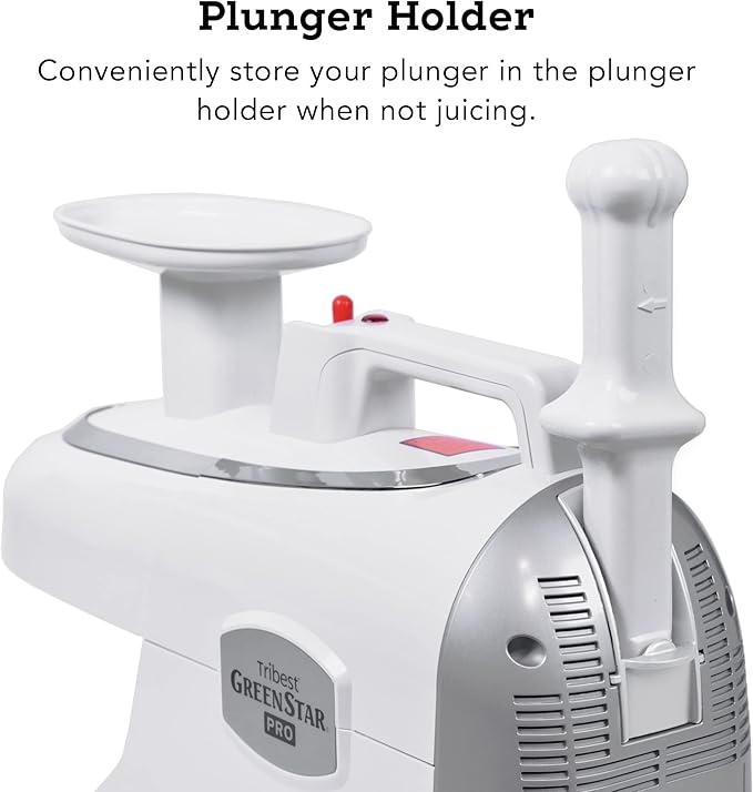 Tribest Greenstar GS-P501-B Pro Jumbo Slow Masticating Juicer, Twin Gear Cold Press Juicer & Juice Extractor, White