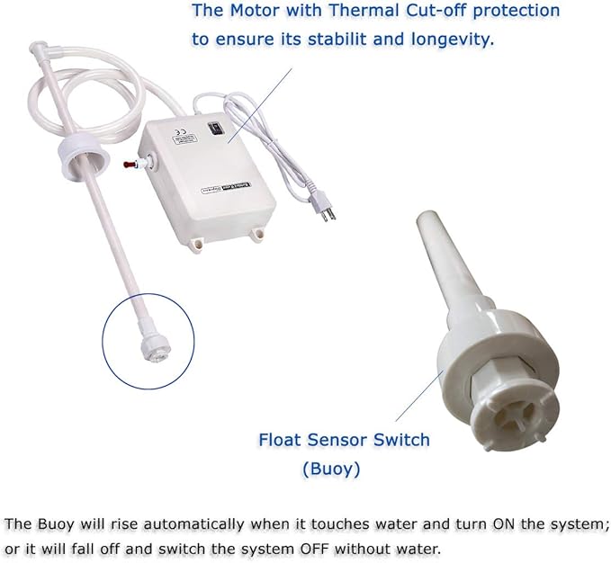 110V Drinking Water Pump for 5 Gallon Bottle Dispenser Pump System for Refrigerator Ice Maker Coffee Machine Faucet (Classic- Dual Inlet)