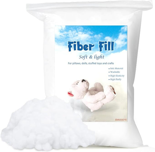 Jmuiiu 2.86lb Premium Polyester Fiberfill, Recycled Pillow Filler, High Resilience Stuffing Fluff Fiberfill for Pillow Stuffing for Crafts Home Decors Projects