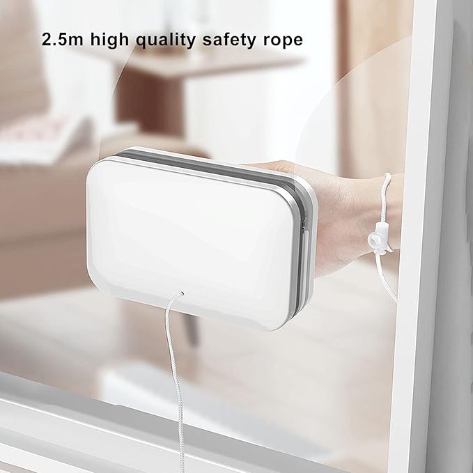 Magnetic Window Cleaner Strong High Safety Large Handle Double Sided for 3-10mm Glasses Gray 1pc Practical Tool for Home and Greenhouse Glass