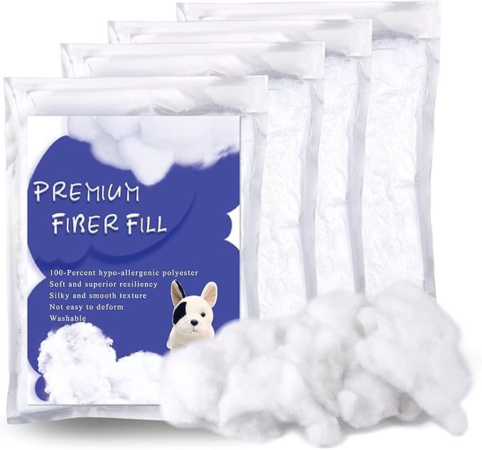 BUTUZE 21oz Premium Polyester Fiber Fill, Polyfill Stuffing High Resilience Fiberfill Stuffing for Craft, Crochet Animal, Part Pillow Comforter DIY, Recyclable