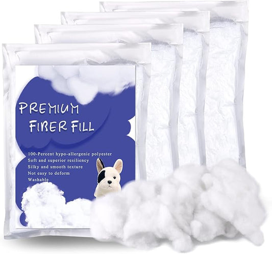 BUTUZE 21oz Premium Polyester Fiber Fill, Polyfill Stuffing High Resilience Fiberfill Stuffing for Craft, Crochet Animal, Part Pillow Comforter DIY, Recyclable