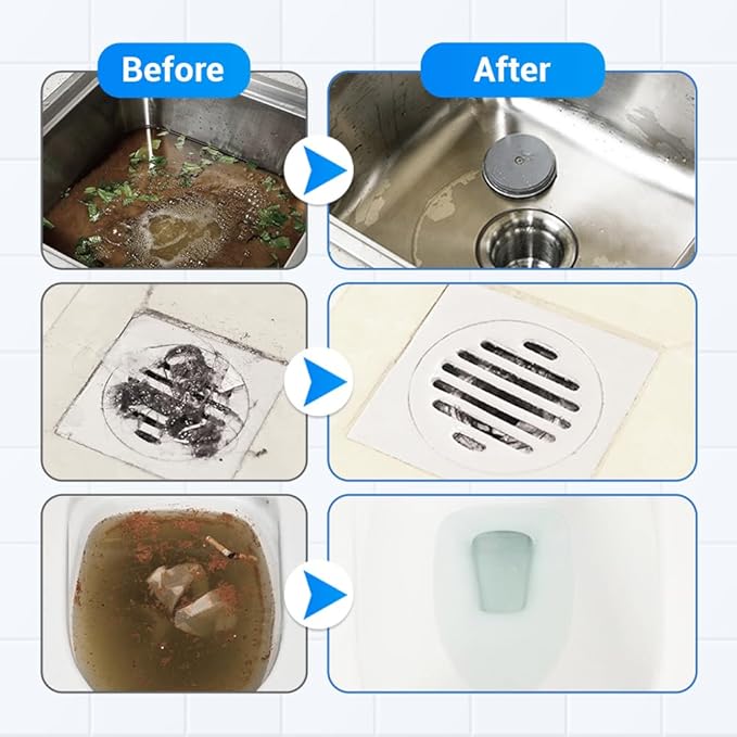Sink and Drain Cleaner, Multi-functional Pipeline Dredging Agent, Sink Drain Cleaning Powder for Kitchen,Bathroom,Toilet,Pipe Maintenance (2)