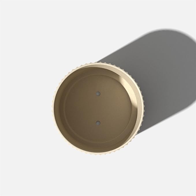 Veradek Demi Series Round Planter for Porch, Patio, Backyard | Durable Plastic-Stone Composite Material | Modern Décor for Tall Plants, Flowers