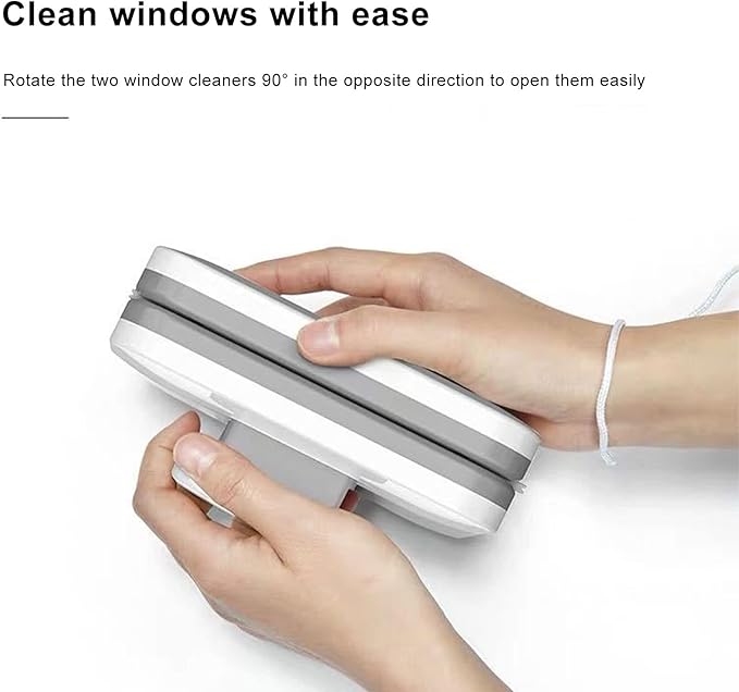 Magnetic Window Cleaner Strong High Safety Large Handle Double Sided for 3-10mm Glasses Gray 1pc Practical Tool for Home and Greenhouse Glass