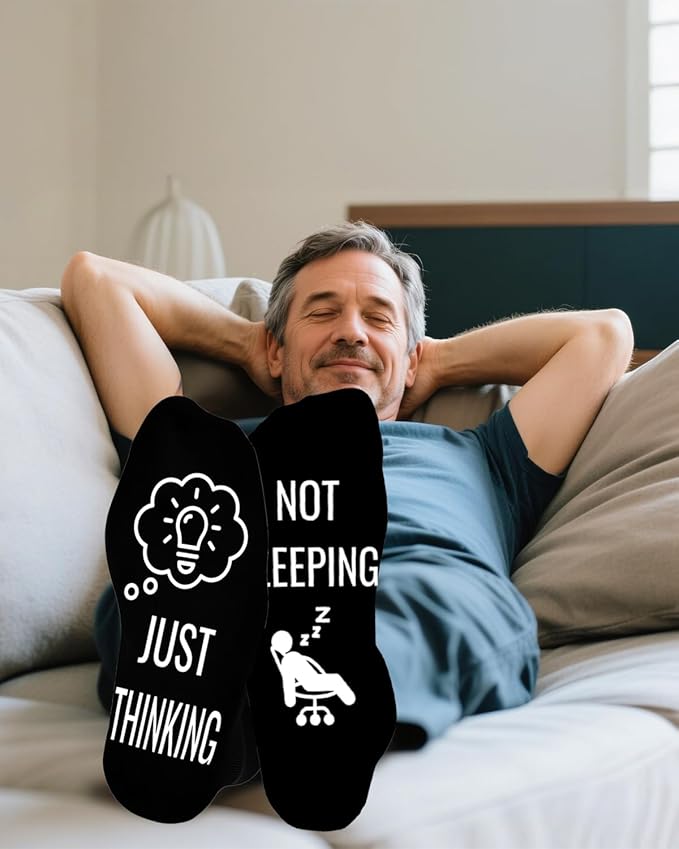 Vitery Father's Day Gifts From Daughter Wife Son Kids- Personalized Fathers Day Gift For Dad Husband Stepdad, Funny Men Socks