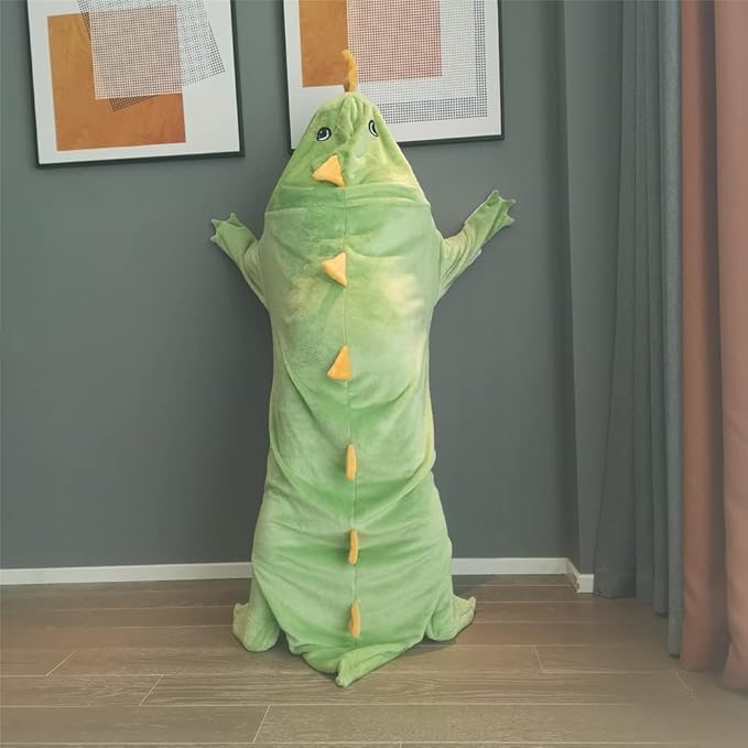 Dinosaur Blanket for Adults Hoodie Animal Sleeping Bags Soft Cozy Dinosaur Gifts(XL fit for Height 5'5"-5'9")