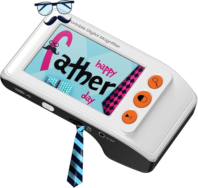 Eyoyo Digital Magnifier Portable Electronic Video Magnifier Reading Aids 3.5 Inch LCD Screen for Low Vision 2x-25x Zoom Foldable Handle