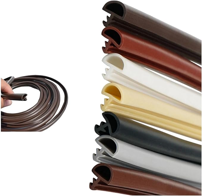 Window Seal Strip Weather Stripping for Windows and Doors Draft Blocker Soundproof Insulation Weatherproofing Easy to Install 12mm-Gray 20m