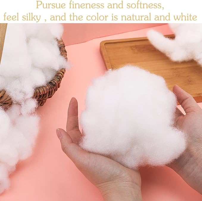 BUTUZE 650g/23oz Polyfill Stuffing, (2.1oz-4.4lb) Fiberfill for Crafts, Polyester Fiber Fill, Premium Resilience Fill Fiber for Stuffing Pillow and Home Decoration Projects