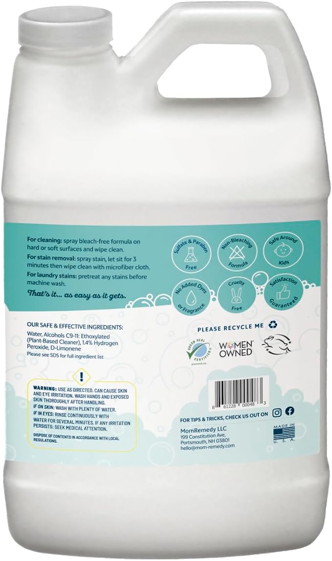 MOMREMEDY Hydrogen Peroxide All Purpose Cleaning Spray | Multipurpose Home Cleaner | Fabric and Laundry Stain Remover | All Surface Kitchen and Bathroom | Non Toxic