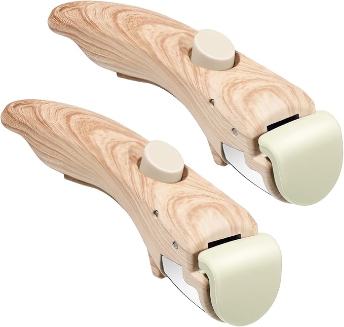 Removable Handle, 2 Pack Wood Detachable Handle for Pots and Pans, Universal Cookware Handles for Thin Edge Cookware