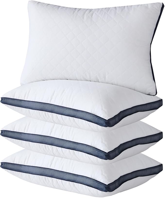 Meoflaw Pillows for Sleeping(4-Pack), Luxury Hotel Pillows Standard Size Set of 4,Bed Pillows for Side and Back Sleeper (Standard)