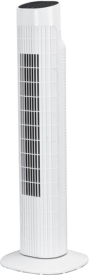 Uthfy Tower Fan with Remote, Portable 120° Oscillating Standing Fan, 3 Speeds & 3 Modes, 7.5H Timer, Fans That Blow Cold Air for Bedroom, Living Room, Office, Grey