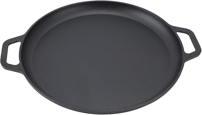 Cast Iron Pan Cast Iron Pancake Flat Skillet 35cm Thickened Stick Frying Pan for Uniform Heating Uncoated Design Ideal for Pancakes Crepes Tortillas Easy to Store (30cm)