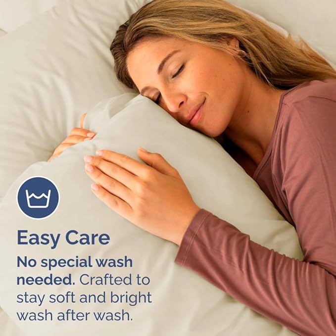 Body Pillowcases Set of 4-20x54 Long Body Pillow Case - Soft Body Pillow Cover for Sleeping & Side Sleepers - Comfy, Breathable & Fade Free - Machine Washable with Envelope Enclosure - (Off White)