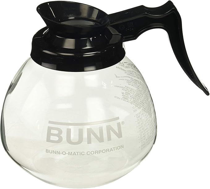 BUNN Coffee Pot Decanter/Carafe, 2 Black Regular and 1 Orange Decaf, 12 Cup Capacity, Set of 3