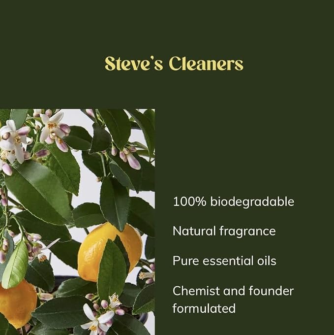 Steve's Cleaners, Multi-Use Spray, Fresh Lemon Scented, Lemon Essential Oil, Biodegradable, 10fl oz (Pack of 3)