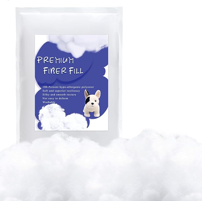 BUTUZE 2.6lb Polyfill Stuffing, (4.4lb-2.1oz) Fiberfill for Crafts, Polyester Fiber Fill, Resilience Fill Fiber for Stuffing Pillow and Home Decoration Projects