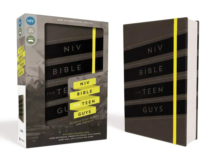 NIV, Bible for Teen Guys, Leathersoft, Charcoal, Elastic Closure: Building Faith, Wisdom and Strength - Imitation Leather