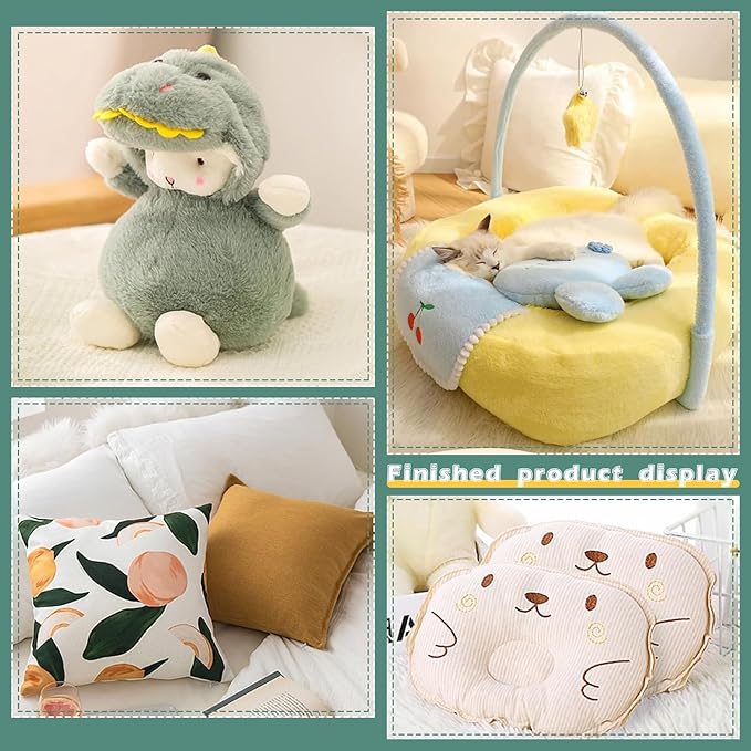 Jmuiiu 24.69oz Fiber Fill, Polyester Fiberfill Stuffing for Stuffed Animals, High Resilience Fiber Fill, Pillow Stuffing for Cushion Pillows, Fiber Filling Stuffings for Crafts Home Decors Projects