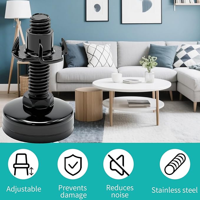 Heavy-Duty Furniture Adjustable Feet, Corrosion-Resistant Levelers, Suitable for Tables, Cabinets, Chairs, Sofas, Workbenches, and Other Heavy-Duty Furniture (32 Pack)