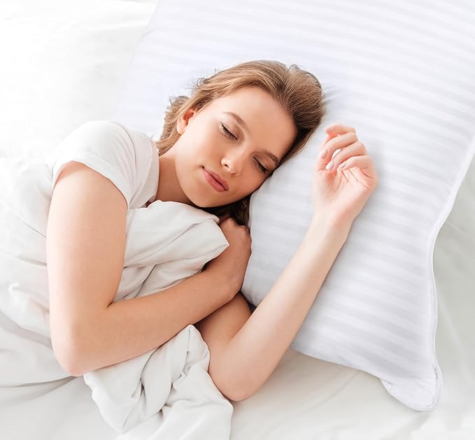 Utopia Bedding Bed Pillows for Sleeping Euro Pillows 26x26 Size (White), Set of 2, Down Alternative Pillow for Sleeping, Cooling Hotel Quality Pillow Set for Back, Stomach or Side Sleepers