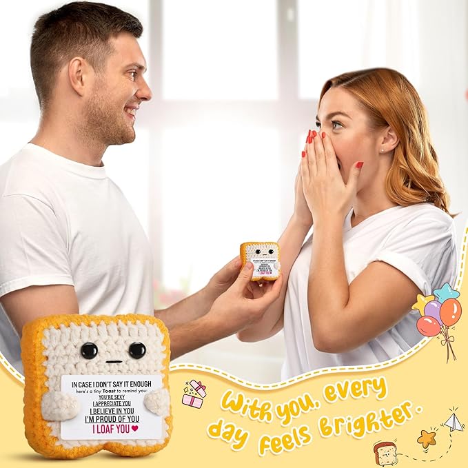 Anniversary Wedding Gifts for Him, Husband, Boyfriend - Valentines Day Romantic Gift for Her, Wife, Girlfriend - Funny"I Loaf You" Sentimental Keepsake - Cute Christmas Decor & Stocking Stuffer