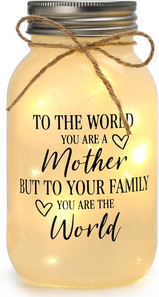 Maracco Mothers Day Gifts for Mom from Daughter and Son, 30oz Large Mason Jar Night Lights for Mom, Thank You Mama, Birthday Gifts for Mother, I Love You Mama Gift