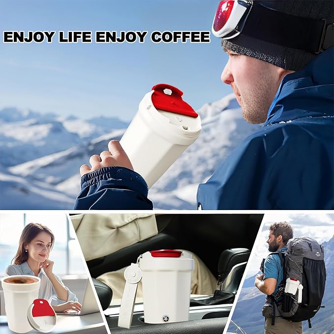 Self Stirring Mug, 400mL Self Stirring Coffee Mug with Magnetic Stirrer &Leak-Proof Lid Rechargeable Auto Magnetic Coffee Mug for Coffee/Milk/Protein Powder
