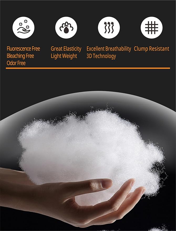 GOMICRAFT Fiberfill Stuffing for Crochet Animals, 10.6ozfor Crafts, Cushion and Clouds, Premium Quality Fiber Fill Stuffing Machine Washable Ployester.