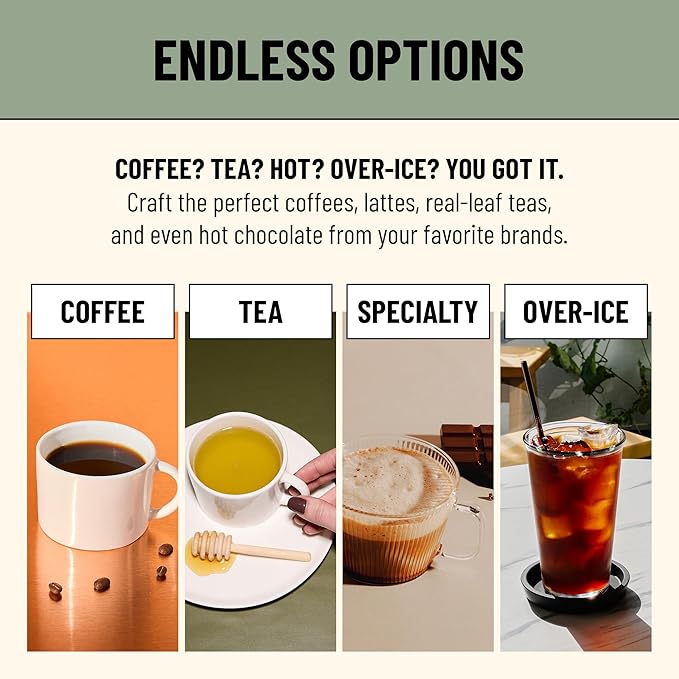 Flavia Creation 300 Brewer, Makes Coffee, Lattes, Tea, and other Hot or Cold Beverages with Single-Serve Freshpacks, Multiple Brew Sizes